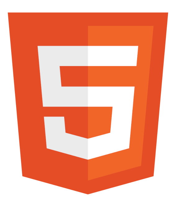 Logo da linguagem de marcação HTML5 na cor laranja